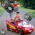 thumbnail image 3 of LAICAIW Race Car Birthday Balloons Party Decorations 40 Inch Racetrack Number Balloon Tire Wheel Balloons for Boys Happy 2nd Birthday Party Decor Supplies Racing Car Theme (Bouquet, No.5), 3 of 7