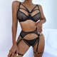 thumbnail image 1 of Conjuntos de bragas eróticas con sujetador, ligas para mujer, Tanga, conjunto de lencería transparente de retales, conjunto de ropa interior Sexy para mujer, disfraz Sexy Tan Jianjun  unisex, 1 of 2