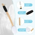 thumbnail image 4 of TSV Lotion Applicator with 4 Soft Pads, 18" Long Handle Bath Brush for Body Washing, Black, 4 of 5