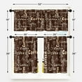 thumbnail image 3 of Brown Coffee Kitchen Window Curtains Valance and Tier Set 36 Inch, Retro Cafe Board 3 Piece Window Treatment Tiers for Living Room Bedroom Vintage Kitchen Decor Drapes, 3 of 6