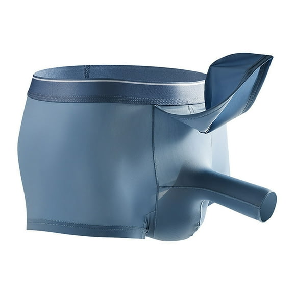 HXWCHs Men's Soft Stretch Underwear Silk Mens Briefs Separate Pouch Design Breathable Comfort Underwear Soft Stretch Wicking Fabric Blue M