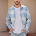 thumbnail image 1 of Seeotter Mens Stretchy Knit Plaid Shirt Long Sleeve Button Down Shirts Casual Western Cowboy Tops, 1 of 5