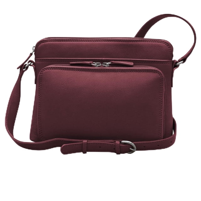 ili New York Bolsos cruzados de cuero genuino para mujer - Organizador de bolso de hombro con bloqueo RFID premium con correa ajustable