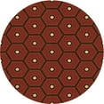 thumbnail image 1 of Ahgly Company Machine Washable Indoor Round Transitional Mahogany Brown Area Rugs, 7' Round, 1 of 7