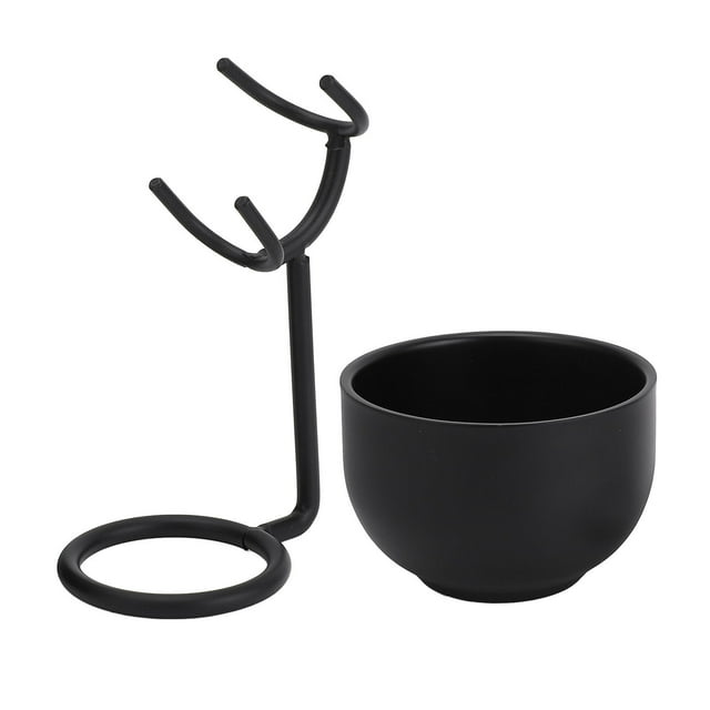 Copa de Afeitado Con Soporte de Soporte, Soporte de Pincel de Afeitar de Seguridad de Metal Con Tazón para Hombres