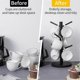 thumbnail image 2 of Bamboo Coffee Cup Holder with 6 Hooks, Thickened Base Black Mug Tree, Counter Storage Rack, 2 of 5
