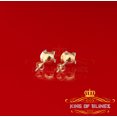 thumbnail image 5 of King of Bling's Women's Stud In 925 Yellow Sterling Silver 0.05ct Diamond Stud Men's Earrings, 5 of 14
