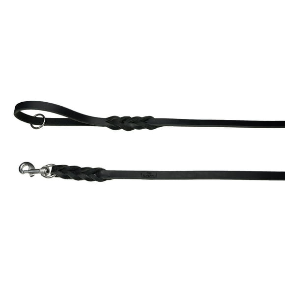 REDLINE K-9 Braided Latigo Leather 3/4-Inch Dog Leashes (3/4-Inch x 4-Feet) with Stainless Steel Hardware