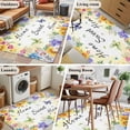 thumbnail image 5 of Area Rugs for Living Room Bedroom, Spring Wildflowers 4'x6' Rug Washable Carpet Runner Indoor Outdoor, Watercolor Tulip Floral Leaf Plant Yellow Non Slip Accent Floor Mats Rug for Kitchen, Office, 5 of 8