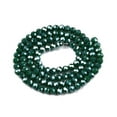 thumbnail image 3 of 20strands Electroplate Glass Beads Strands Pearl Luster Faceted Rondelle Green 4x3mm Hole: 0.4mm about 110~115pcs/strand 39~40cm, 3 of 3