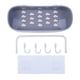 thumbnail image 4 of Fiudx Estante de Almacenamiento de Pared, Multifuncional para Cocina y Baño, con Escurridor y Ganchos, Diseño Compacto, Fácil Instalación, Material Pp, 266 G, Solución de Organización Versátil., 4 of 6