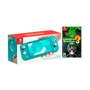 Nintendo Switch Lite Turquoise Bundle with Luigi's Mansion 3 NS Game Disc - 2019 New Game!