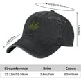 thumbnail image 5 of Cannabis Leaf Baseball Cap for Men Women Adjustable Vintage 100% Washed Cotton Dad Hat, 5 of 7