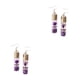 thumbnail image 1 of Minnieouse 1 par de pendientes colgantes para mujer, joyería de compromiso para mujer, color morado Violeta 2piezas Minnieouse CBP308120, 1 of 1