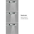 thumbnail image 2 of Hansgrohe 4331000 4 inch Croma E 100 Single Spray Vario-Jet Green Showerhead in Chrome, 2 of 3