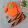 thumbnail image 4 of SYMOID Boys Pumpkin Hall-oween Costume 2-Piece Set Orange Bodysuit with Zipper for Kids Kids,Size 18 Months, 4 of 7