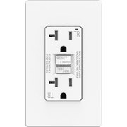 Hyper Tough 20 Amp 125 V GFCI Outlet, Self-Testing, Tamper Resistant, Impact Resistant, White