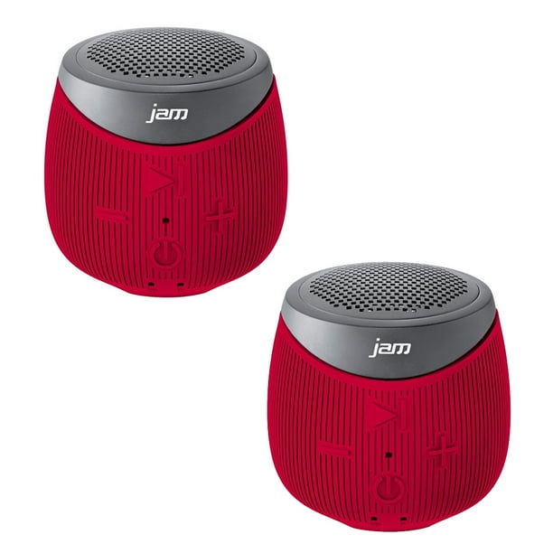 Jam Double Down Rugged Splash-Proof Bluetooth Speaker Stereo Pair of 8 Speakers in Red Jam Double Down Rugged Splash-Proof Bluetooth Speaker Stereo Pair of 8 Speakers in Red