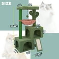 thumbnail image 3 of WK Cat Tree Tower for Indoor Cats,Activity Centre Cat Tower with Two Cat Condos Hammock Scratching Posts,Green, 3 of 7