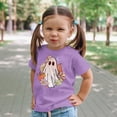 thumbnail image 2 of Groovy Ghost Halloween Shirt for Baby and Toddler Youth Girls Purple Shirt 18 Months, 2 of 2