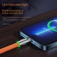 thumbnail image 4 of One-to-three zinc alloy mobile phone data cable super fast charging with lamp liquid silicone three-in-one charging cable, 4 of 7