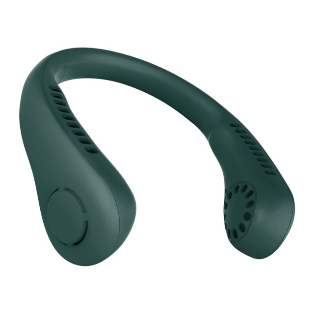 Ventilador de cuello colgante sin aspas Cómodo ventilador de banda para el cuello para el hogar al aire libre (Verde D) Tmvgtek Libre de BPA