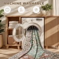 thumbnail image 6 of 4x6 Area Rugs for Living Room: Washable Rug Soft Vintage Distressed Floral Carpet Indoor Floor Non-Slip Stain Resistant Large Carpets for Bedroom Dining Room Farmhouse Nursery Home Office Brown Green, 6 of 18