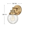 thumbnail image 5 of 1 Light Bath Vanity-Heritage Brass Finish Hinkley Lighting 5930Hb, 5 of 6