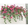 thumbnail image 2 of Cesta Colgante Con Flores De Petunia De Seda De Vid Artificial Para Exterior/Interior - Wtake, 2 of 3