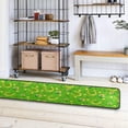 thumbnail image 4 of Dreamtimes Golden Horsesho Shamrock Hallway Runner Rug 2'x6' Kitchen Rug with Rubber Backing St Patrick's Day Clover Non Slip Entryway Rug Runner Soft Area Rug for Hallway Bedroom Kitchen, 4 of 6