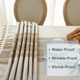 thumbnail image 3 of Tablecloth Waterproof Tablecloths Table Cloths for Kitchen Dining, Lines Square,55''x55'' - Beige, 3 of 7