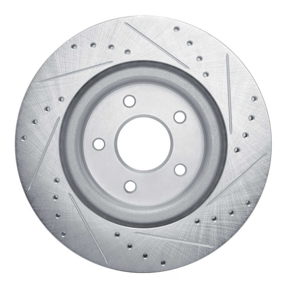 Dynamic Friction Company 631-68019L DFC Brake Rotor - Drilled And Slotted - Silver