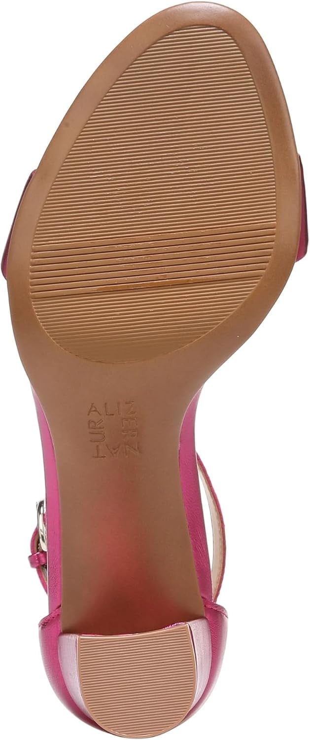 Naturalizer Women's Vera Ankle Strap Sandals Pearl White Satin 11M