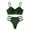 Green, variant on Levmjia Womens Lace Lingerie Set Hollow Out Floral Trim Adjustable Shoulder Strap Solid Color Underwire Bra And Panty Nightwear Romantic Dates Daily