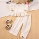 thumbnail image 2 of Odeerbi 2-8 Años Niñas Trajes de Verano Tops de Manga Corta Con Volantes de Algodón Pantalones de Pata Ancha Conjunto de Dos Piezas Deportes, 2 of 9