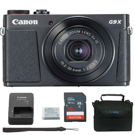 Canon G9x Mark II Digital Camera Bundle (Black) + Pixi Accessory Kit