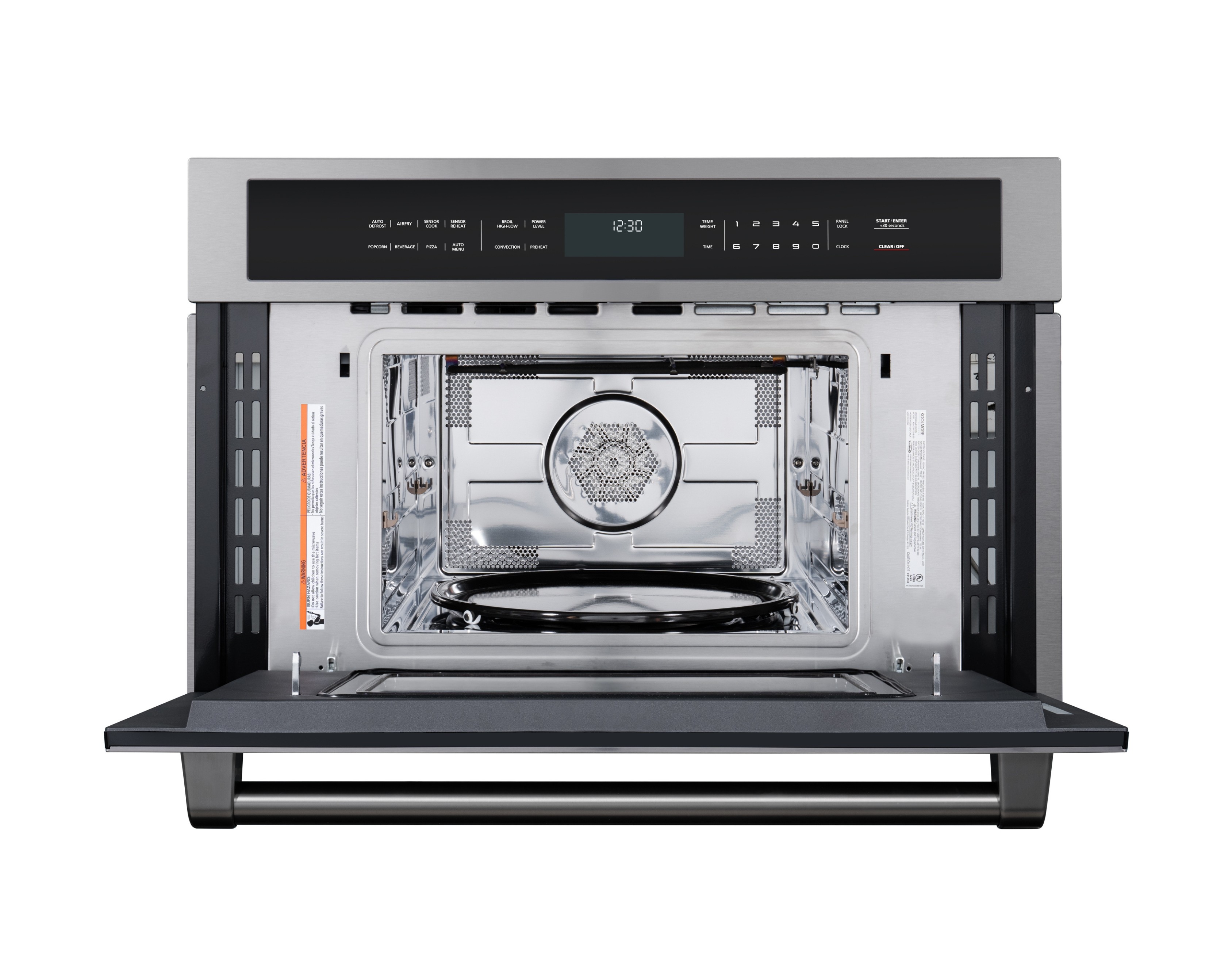 30 In. Black Stainless Steel Built-in Convection Microwave Oven with Speed and Sensor Cooking, 1.6 Cu. Ft.