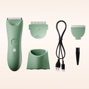 Meridian Plus Trimmer Enhanced Pubic & Body Shaver, Groin & Bikini Electric Shaver, Waterproof, for Men & Women, Sage