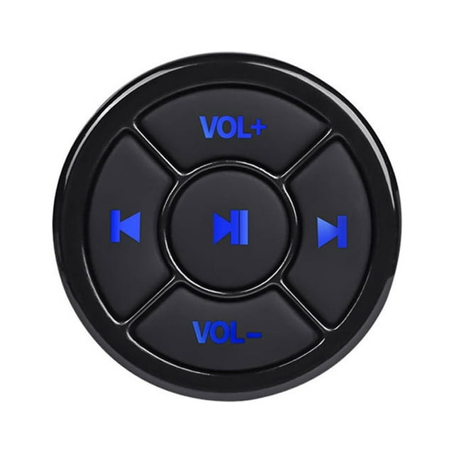 Mistaha Télécommande Multimédia Sans Fil Bluetooth pour Appareils Android/iOS - Télécommande Bluetooth en Silicone Noir avec Fonction Selfie pour Lecture de Musique - Batterie CR2025 Intérieure