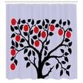 thumbnail image 3 of Ambesonne Fruits Shower Curtain, Black Tree Ripe Fruit Art, 69"Wx84"L, Lilac Black Red, 3 of 3