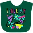 thumbnail image 3 of Inktastic I Love My Auntie- 80s Retro Style Boys or Girls Baby Bib, 3 of 4
