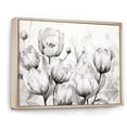 thumbnail image 2 of Designart "Monochromatic Tulip Composition" Tulips Floater Framed Canvas Wall Art, 2 of 5