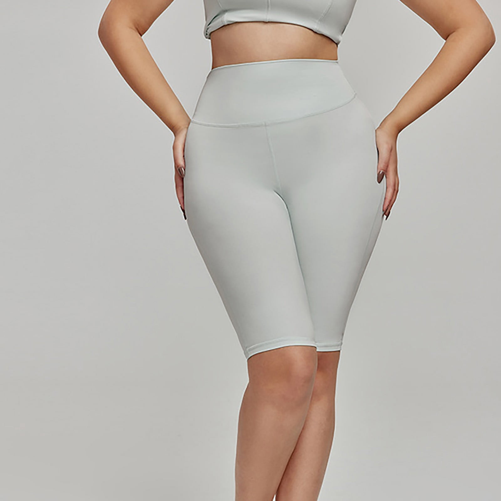 Cameland Shorts de Yoga de Sport pour Femmes Grande Taille Taille