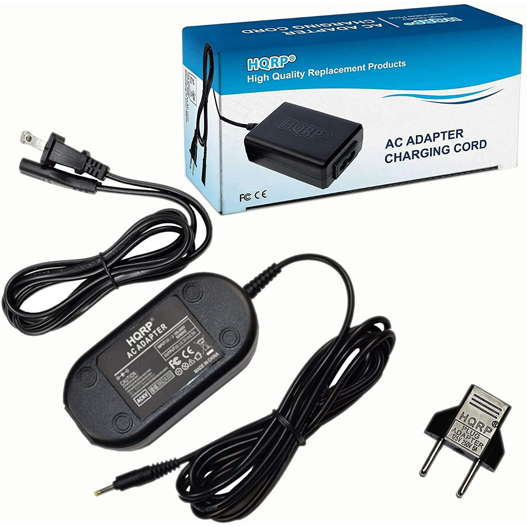 HQRP AC Power Adapter Supply Cord for Kodak EasyShare C330, C340, C360,  C533, C643 Digital Camera Euro Plug Adapter