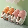 thumbnail image 7 of Children's Cotton Shoes Boys and Girls Solid Color Warm Shoes Plush Lining Bag Heel Home Shoes Cold-Proof Non-Slip Indoor Shoes (Orange,28-29), 7 of 7