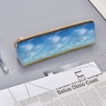 thumbnail image 3 of Rocae Blooming Sunflower Field for Leather Pencil Case - Zippered Pen Case Stationery Bag Zipper Pouch Pencil Holder For Men Women Businessmen And Artists, 3 of 5