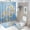 ASB116S, variant on Sunflower 4 Piece Shower Curtain Sets, with Non-Slip Rugs, Toilet Lid Cover And Bath Mat, for Bathroom Decor Set