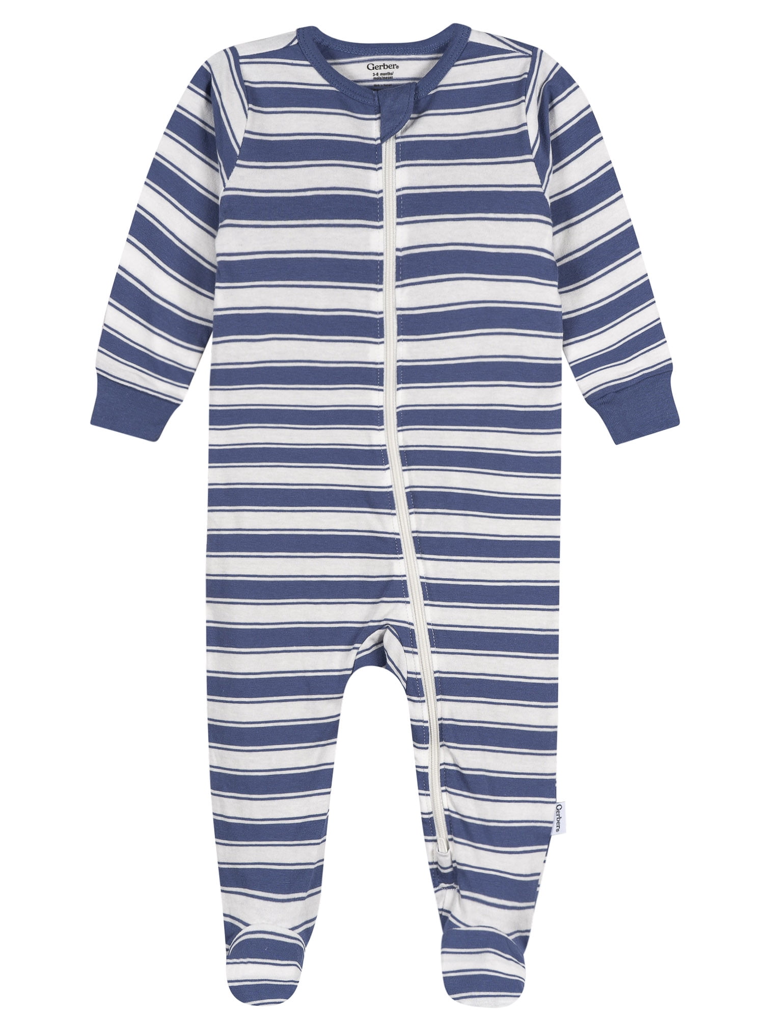 Gerber Baby Neutral Sleep N´ Play 2-Way Zipper Footed Pajamas, 4-Pack, Sizes, Newborn - 6/9 Months