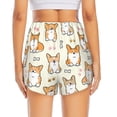 thumbnail image 2 of Lsque Cartoon Corgi Printed Women's Running Shorts with Liner Pockets,Elastic Quick Dry Workout Athletic Gym Yoga Shorts,Womens High Waist Shorts-X-Large, 2 of 9