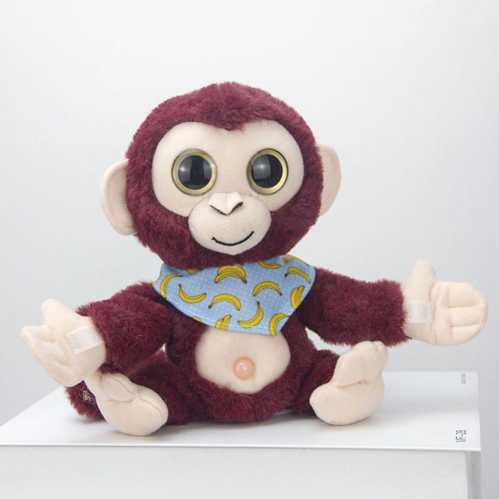 Monkey Joes Aqua Monkey Plush 20” Long Talking Monkey makes Screech Noise